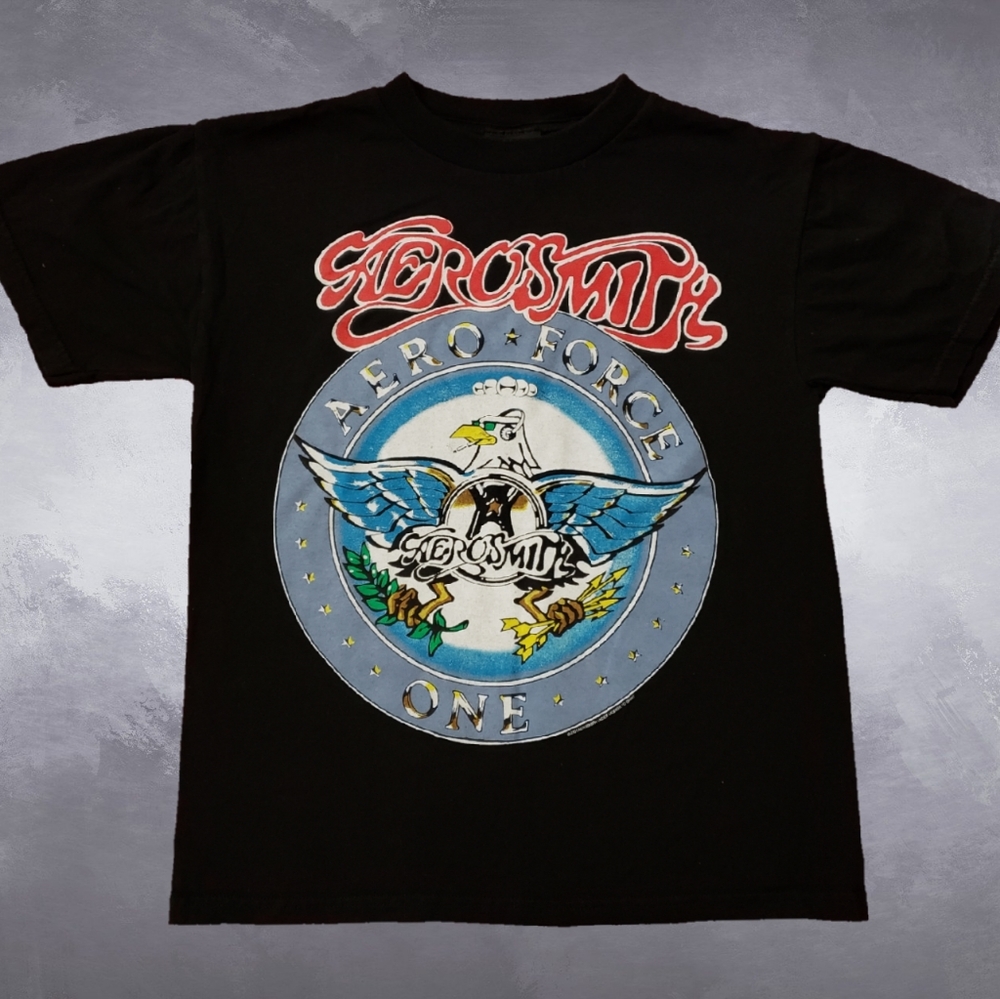 2001 Giant Aerosmith Tshirt Aero Force One Youth L